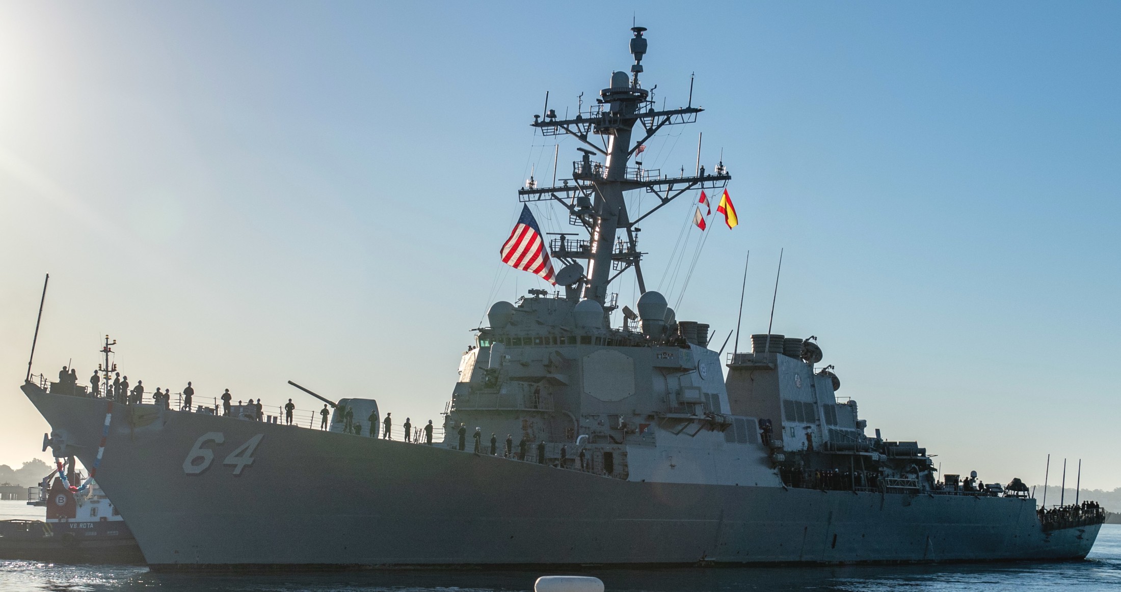 ddg-64 uss carney arleigh burke class guided missile destroyer aegis depart rota return usa 126