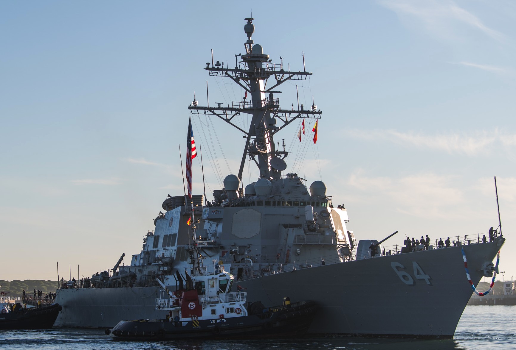 ddg-64 uss carney arleigh burke class guided missile destroyer aegis departing rota spain mayport florida 127