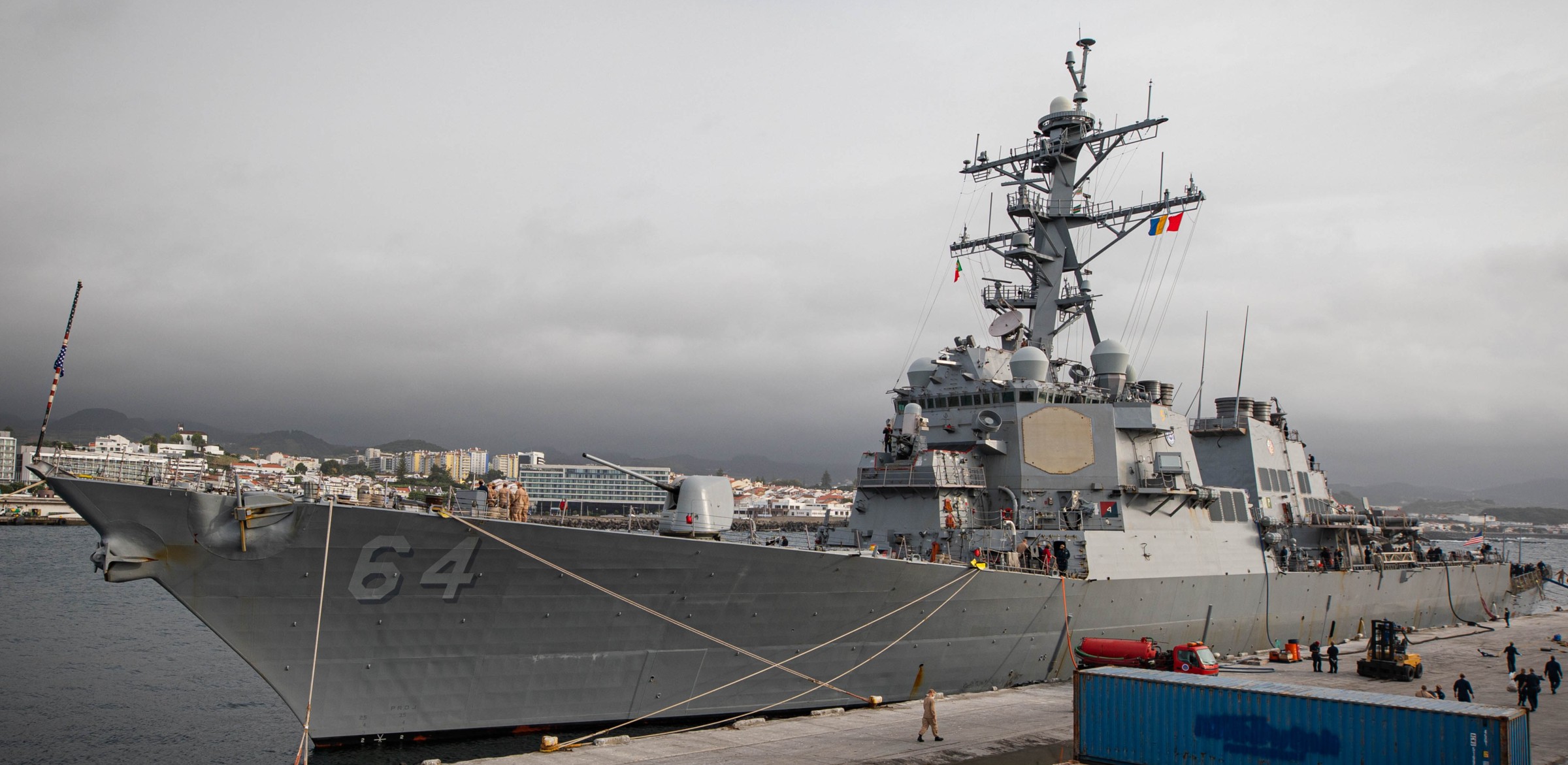 ddg-64 uss carney arleigh burke class guided missile destroyer aegis ponta delgada azores portugal 130