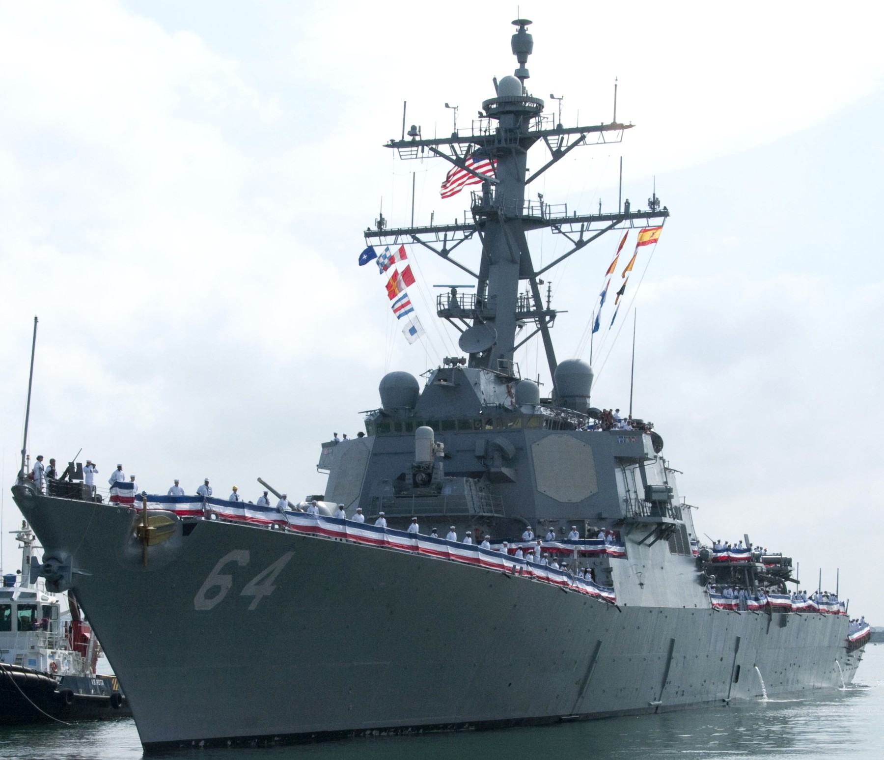 ddg-64 uss carney guided missile destroyer arriving naval station rota spain september 2015 homeport change