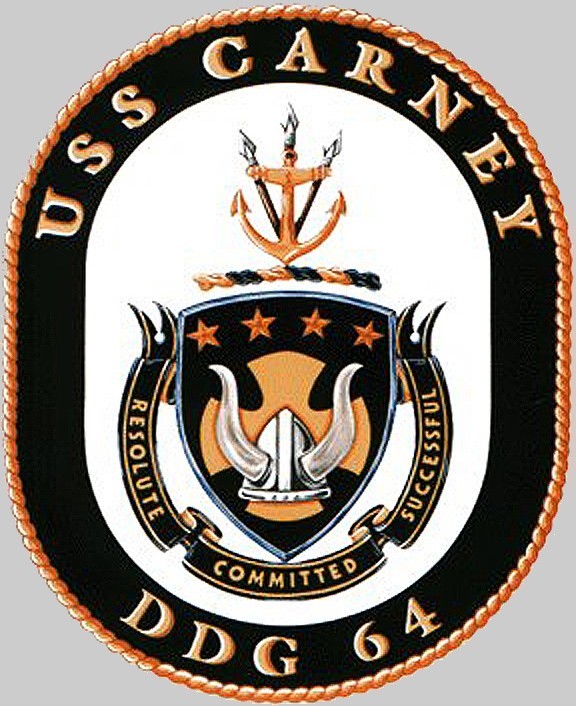 ddg-64 uss carney insignia crest patch guided missile destroyer us navy 02x