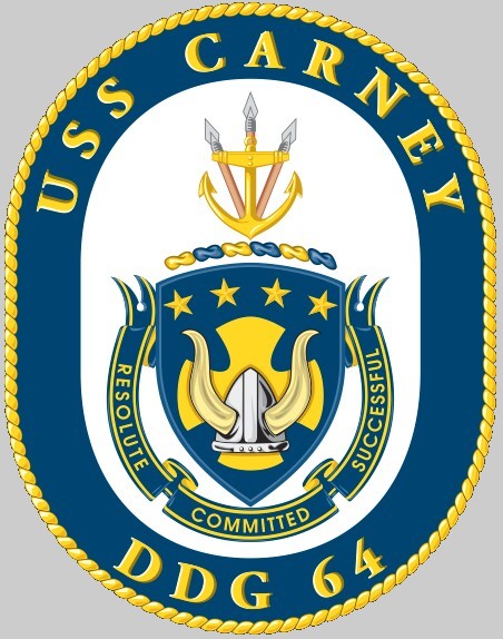ddg-64 uss carney insignia crest patch badge guided missile destroyer us navy 03c