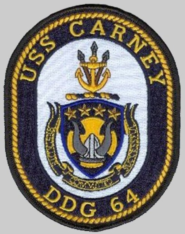 ddg-64 uss carney insignia crest patch badge guided missile destroyer us navy 03p