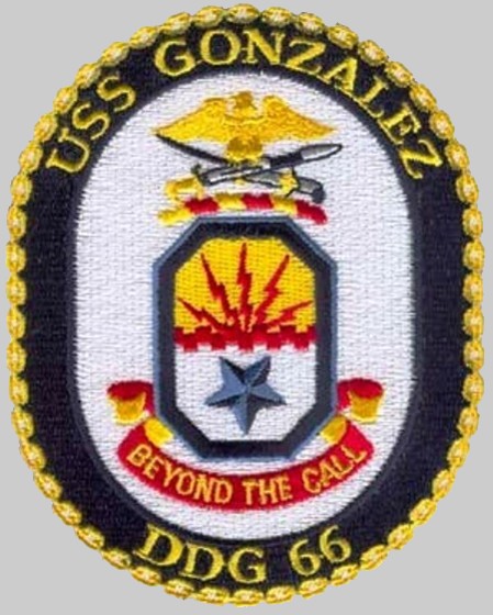ddg-66 uss gonzalez patch insignia crest badge destroyer us navy 02p