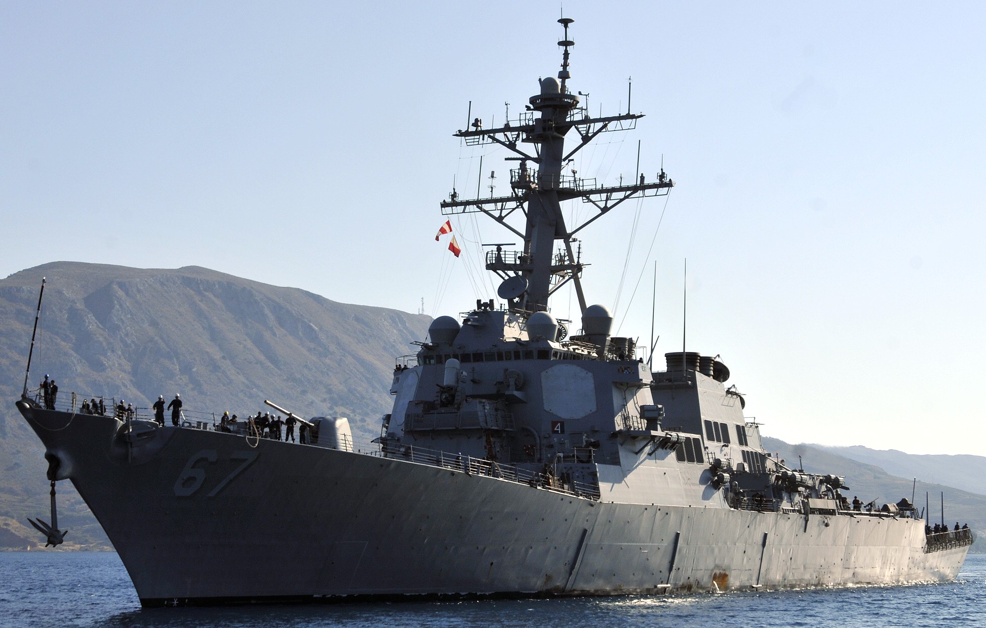 ddg-67 uss cole guided missile destroyer arleigh burke class navy aegis 22