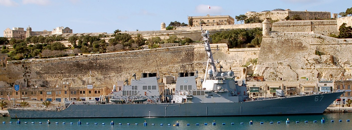 ddg-67 uss cole guided missile destroyer arleigh burke class navy aegis 31 valletta malta