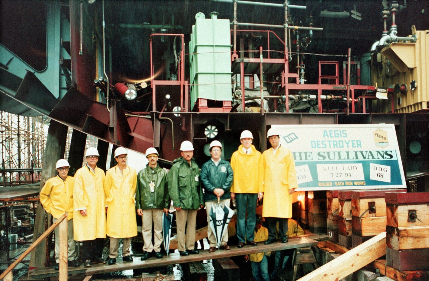 ddg-68 uss the sullivans guided missile destroyer arleigh burke class aegis 08 keel laying ceremony bath iron works maine