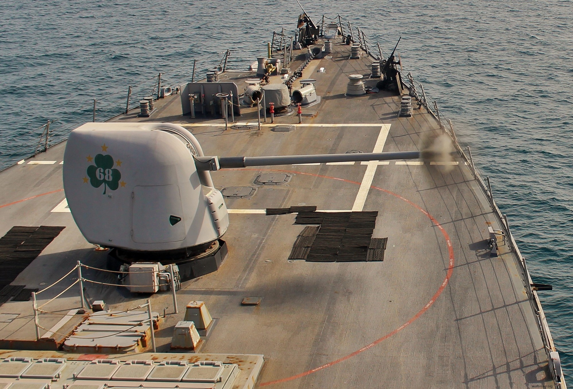 ddg-68 uss the sullivans guided missile destroyer arleigh burke class aegis 16 mk-45 gun fire