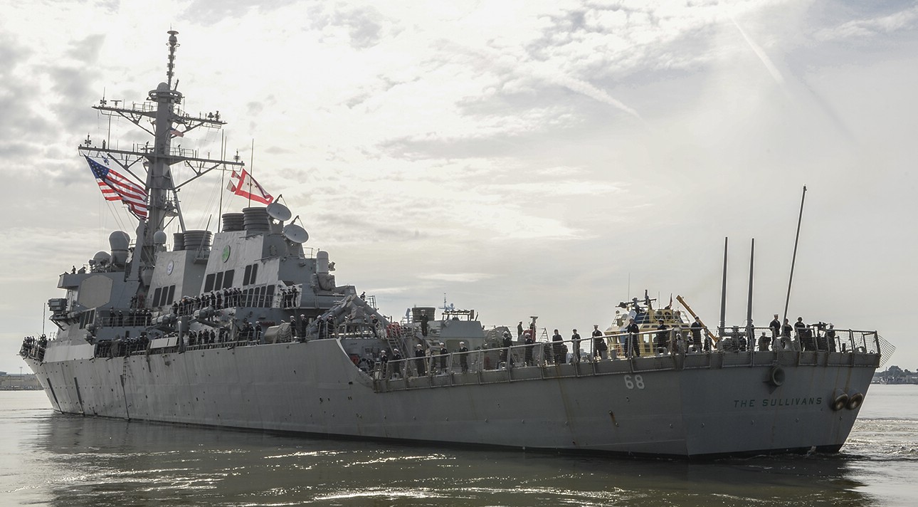 ddg-68 uss the sullivans guided missile destroyer arleigh burke class aegis 27 naval station mayport florida