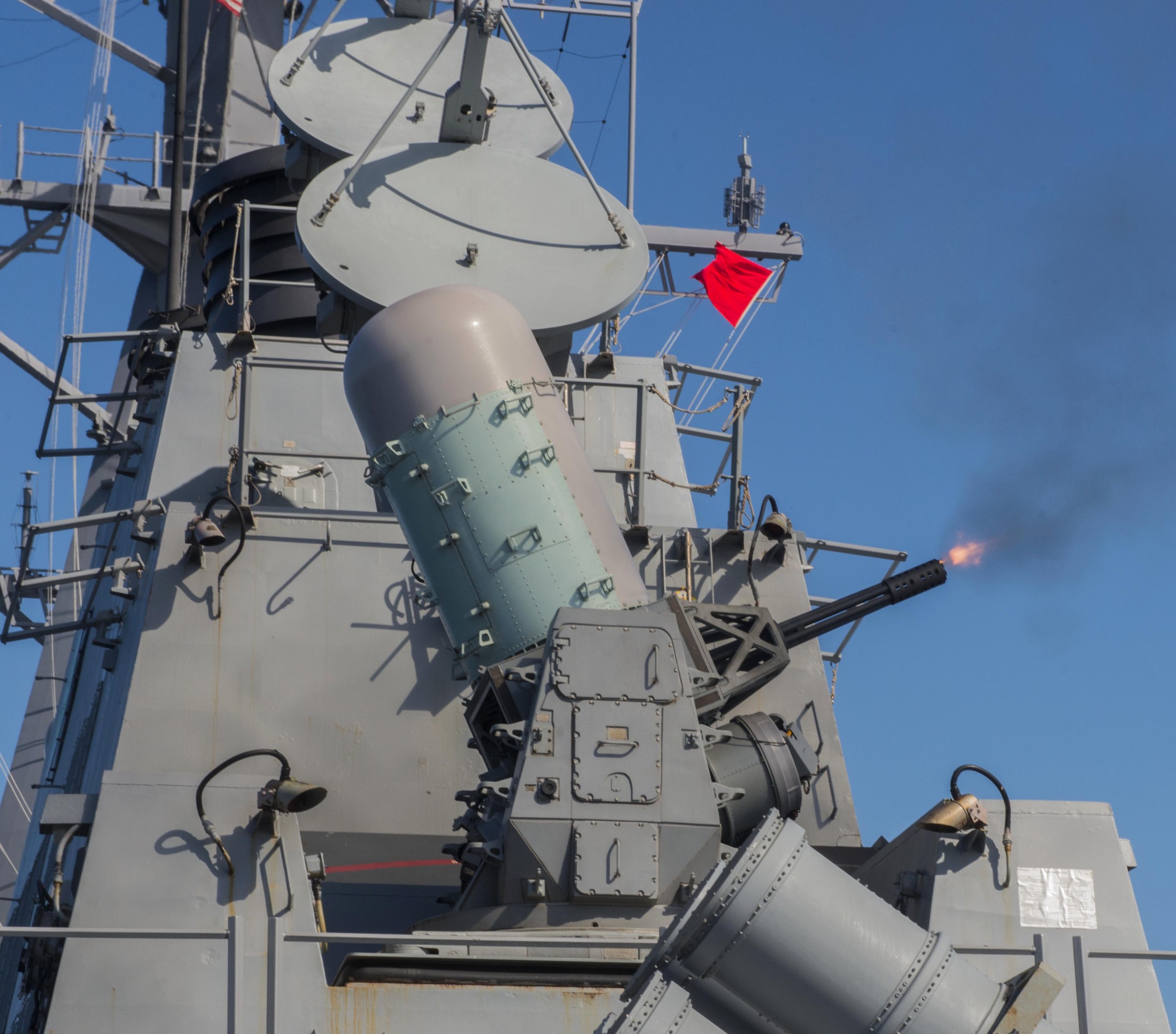 ddg-68 uss the sullivans guided missile destroyer arleigh burke class aegis 29 mk-15 ciws fire exercise