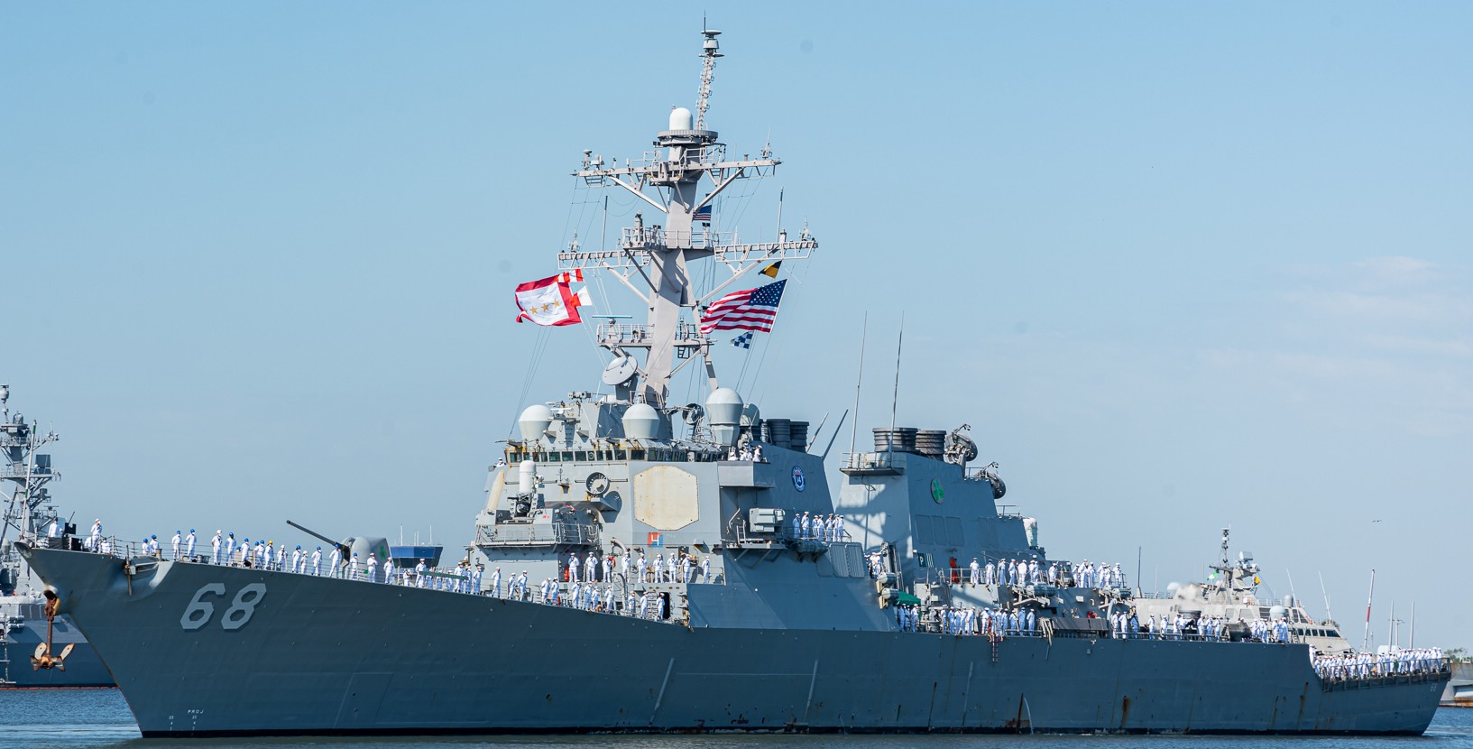 ddg-68 uss the sullivans guided missile destroyer departing mayport florida 2021 55