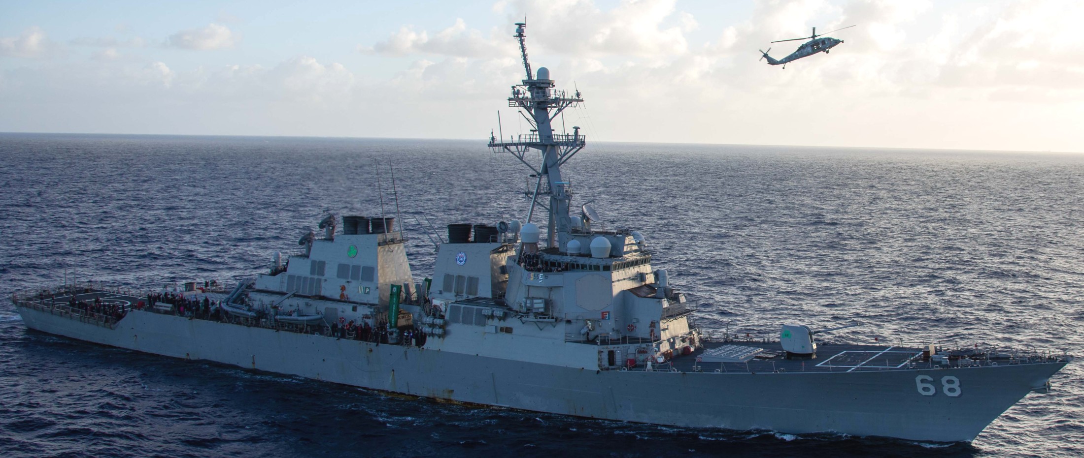 ddg-68 uss the sullivans guided missile destroyer mediterranean sea december 2023