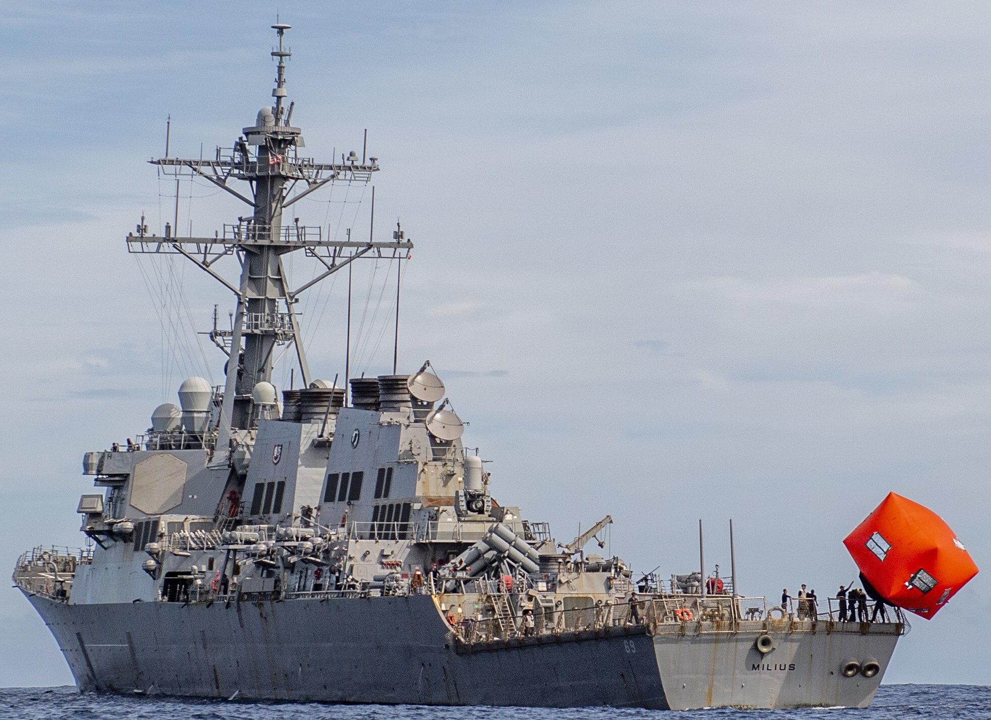 ddg-69 uss milius guided missile destroyer us navy target live fire exercise killer tomato 56