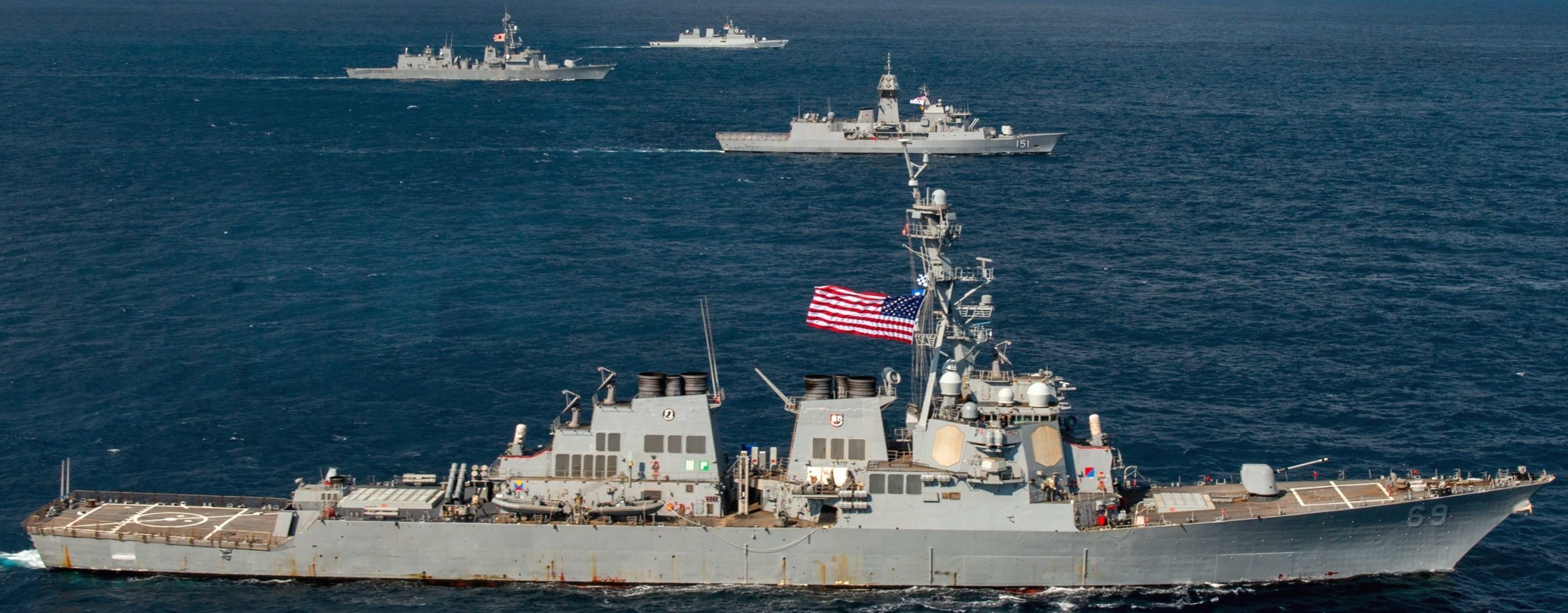 ddg-69 uss milius guided missile destroyer us navy exercise malabar 2022 63