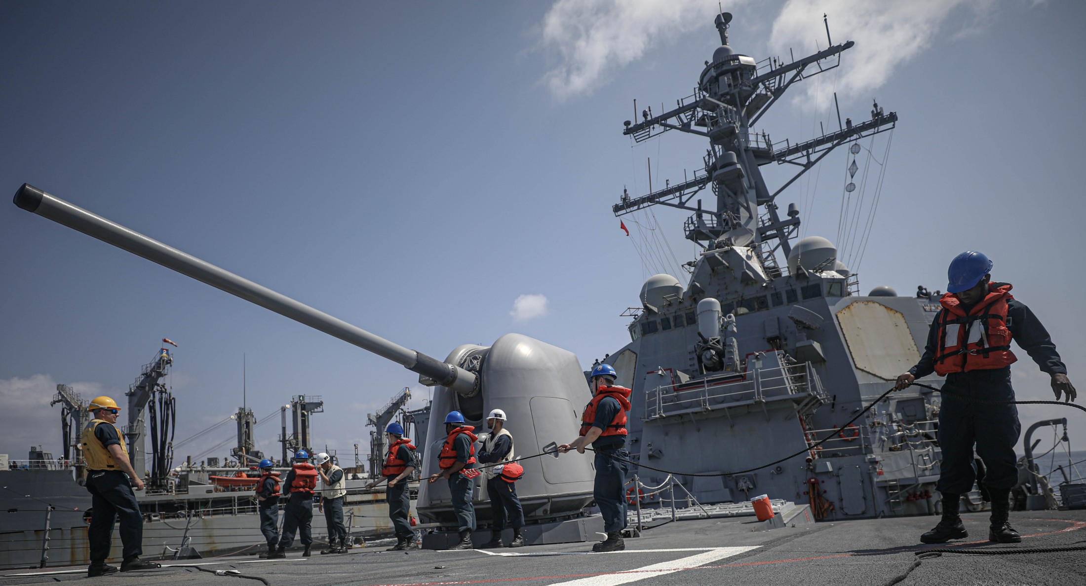 ddg-69 uss milius guided missile destroyer us navy ras 5th fleet aor 2025 70