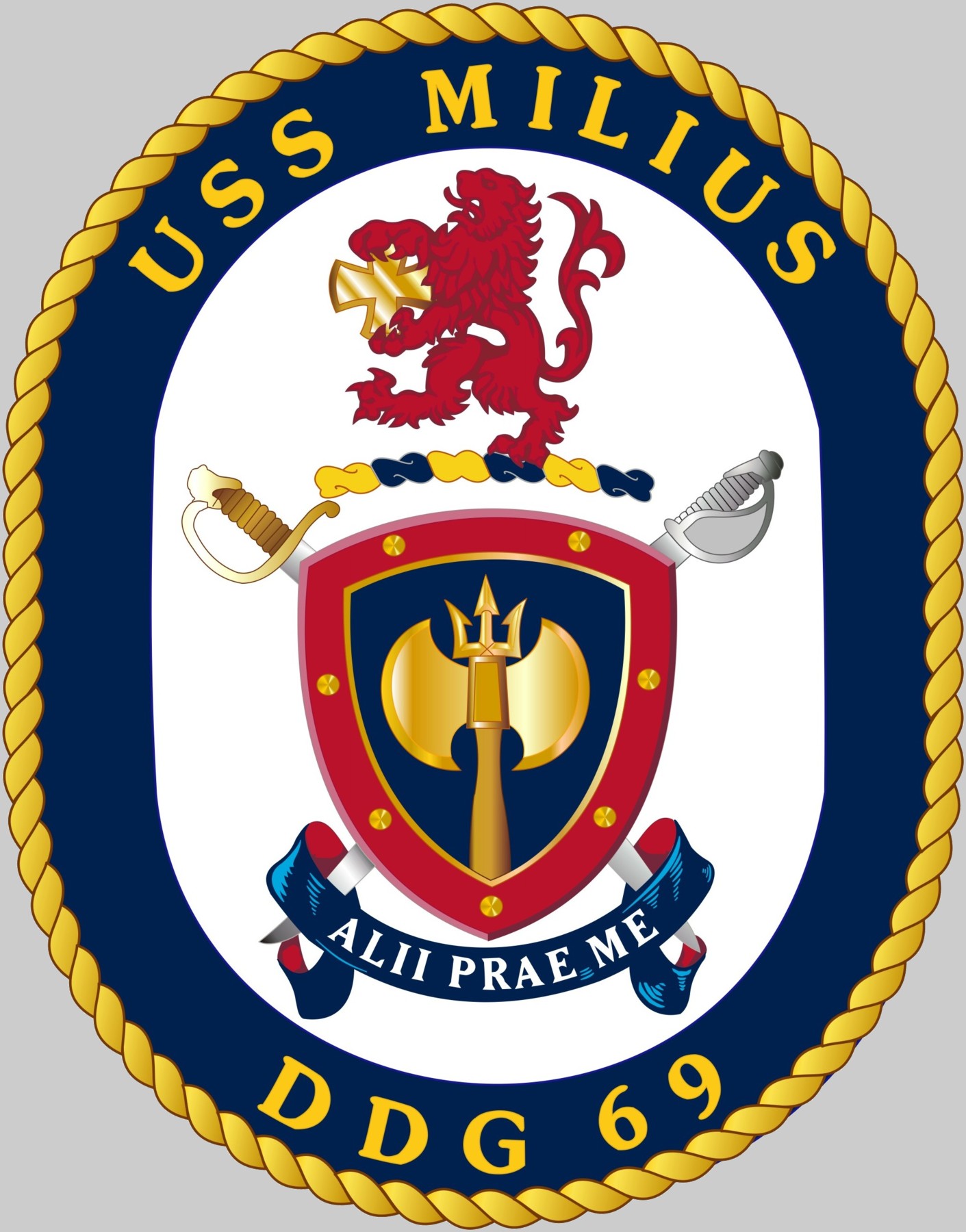 ddg-69 uss milius insignia crest patch guided missile destroyer us navy 02x