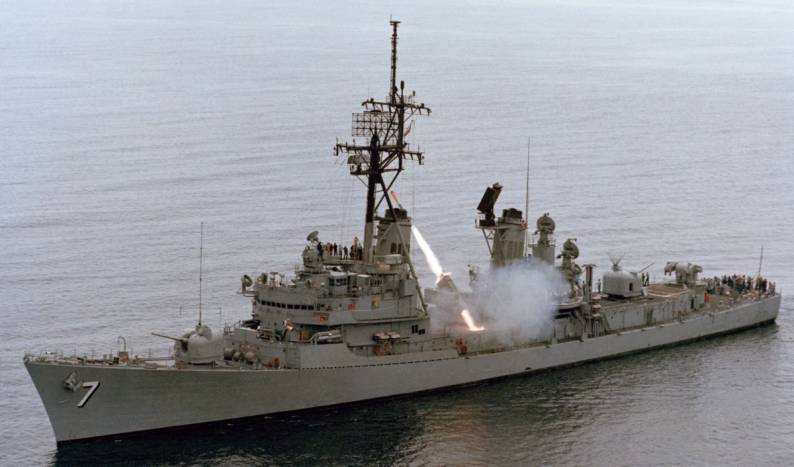 DDG-7 USS Henry B. Wilson fires an ASROC