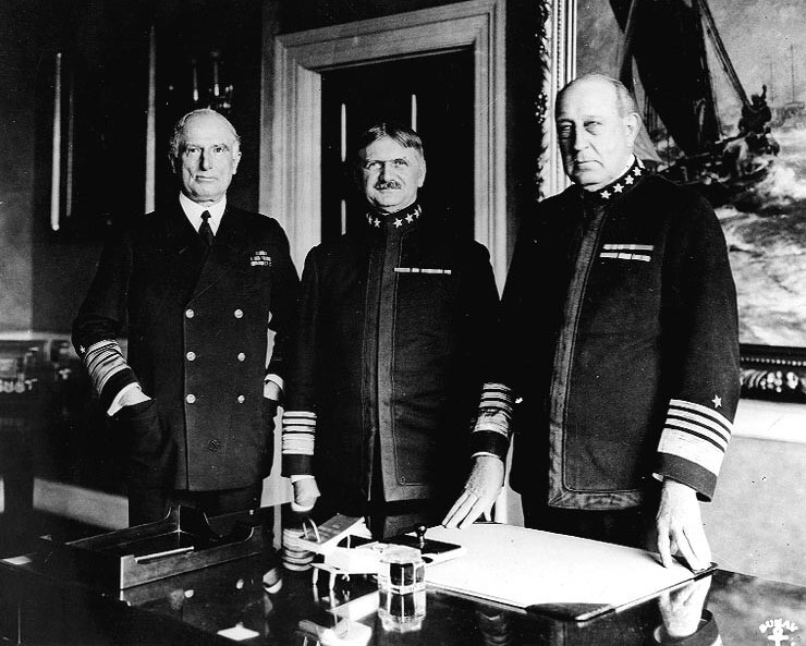 Admirals Henry B. Wilson, Coontz and Rodman - US Navy 1919