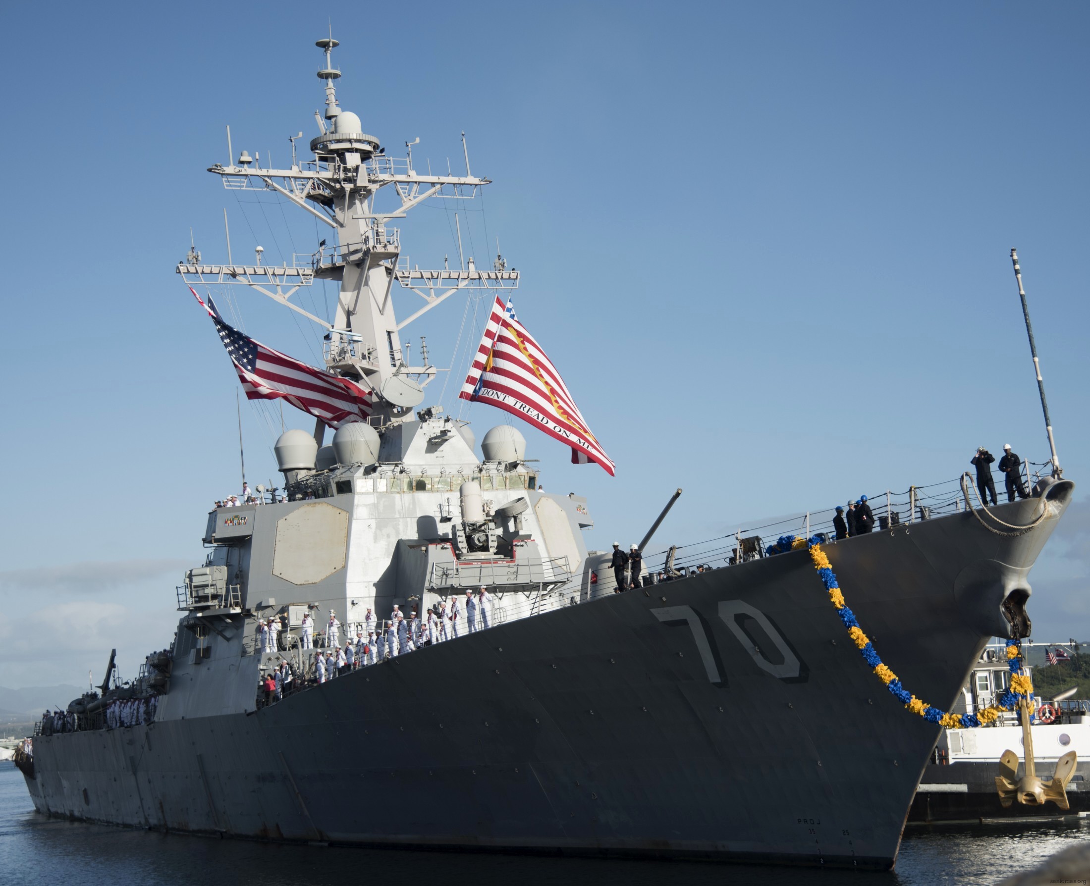 ddg-70 uss hopper guided missile destroyer arleigh burke class aegis bmd 02 joint base pearl harbor hickam hawaii