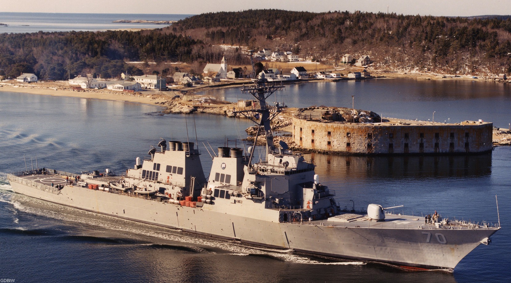 ddg-70 uss hopper guided missile destroyer kennebec river gdbiw 83