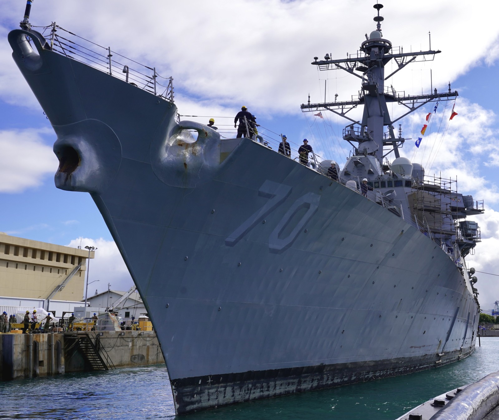 ddg-70 uss hopper guided missile destroyer pearl harbor naval shipyard imf dsra dry dock 2024