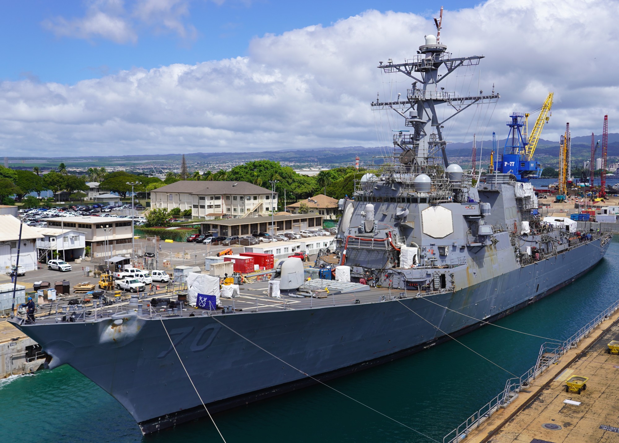 ddg-70 uss hopper undocking dsra pearl harbor naval shipyard imf 2025 106