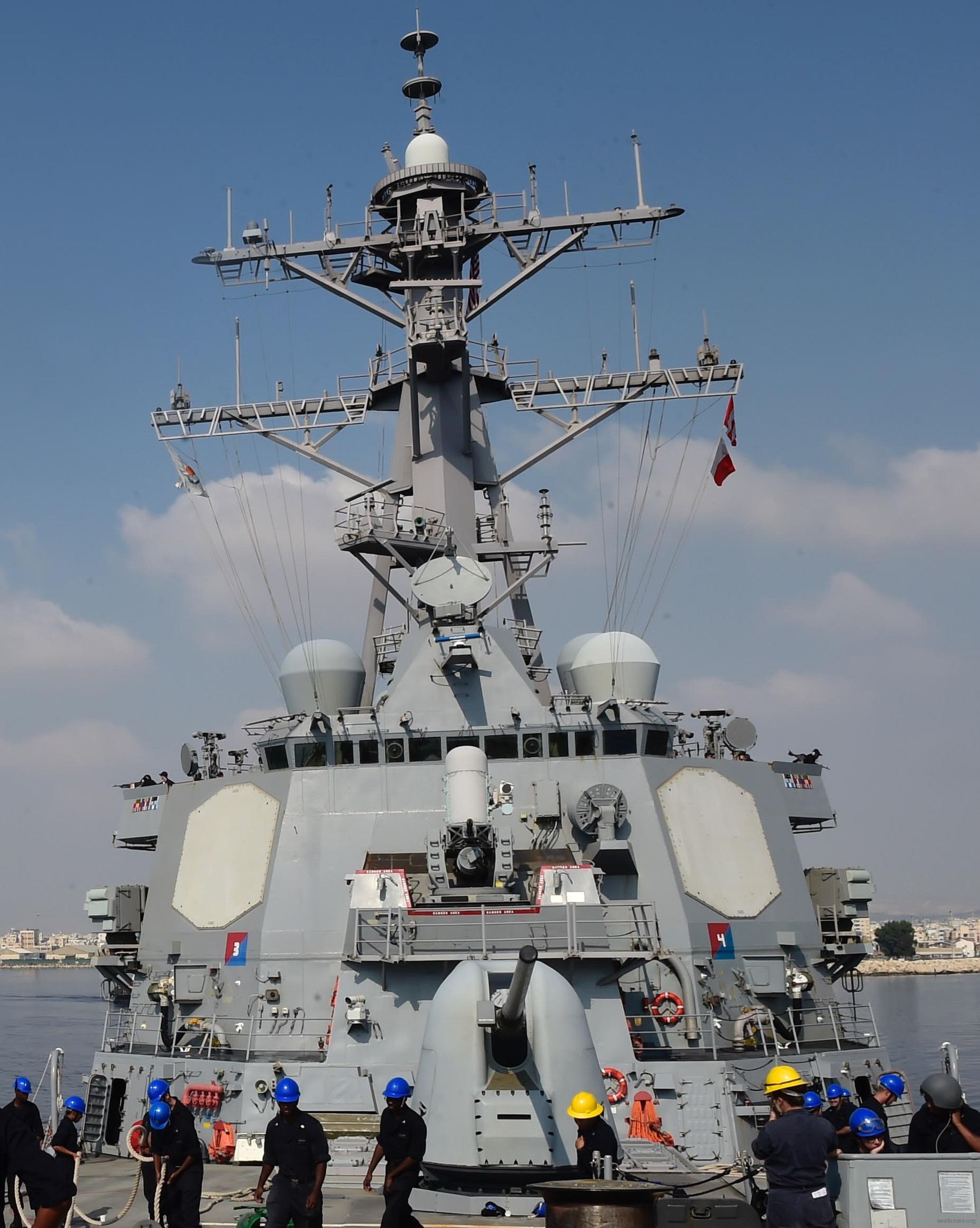 ddg-71 uss ross guided missile destroyer arleigh burke class aegis bmd 40 larnaca cyprus