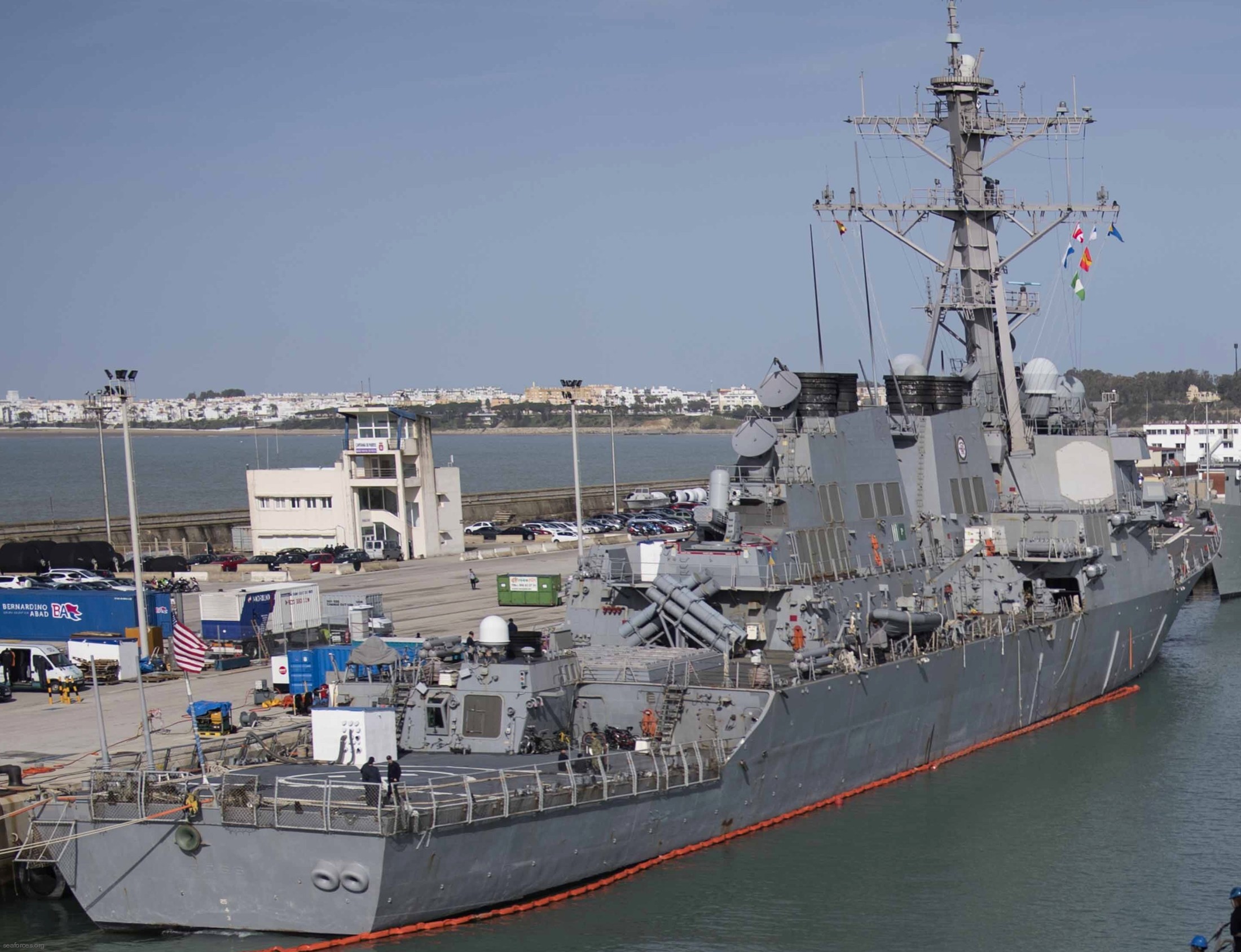ddg-71 uss ross guided missile destroyer arleigh burke class aegis bmd 48 rota spain