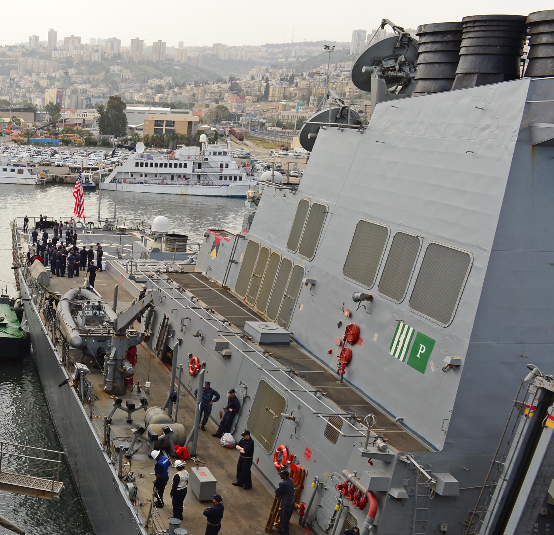 ddg-71 uss ross guided missile destroyer arleigh burke class aegis bmd 58 haifa israel