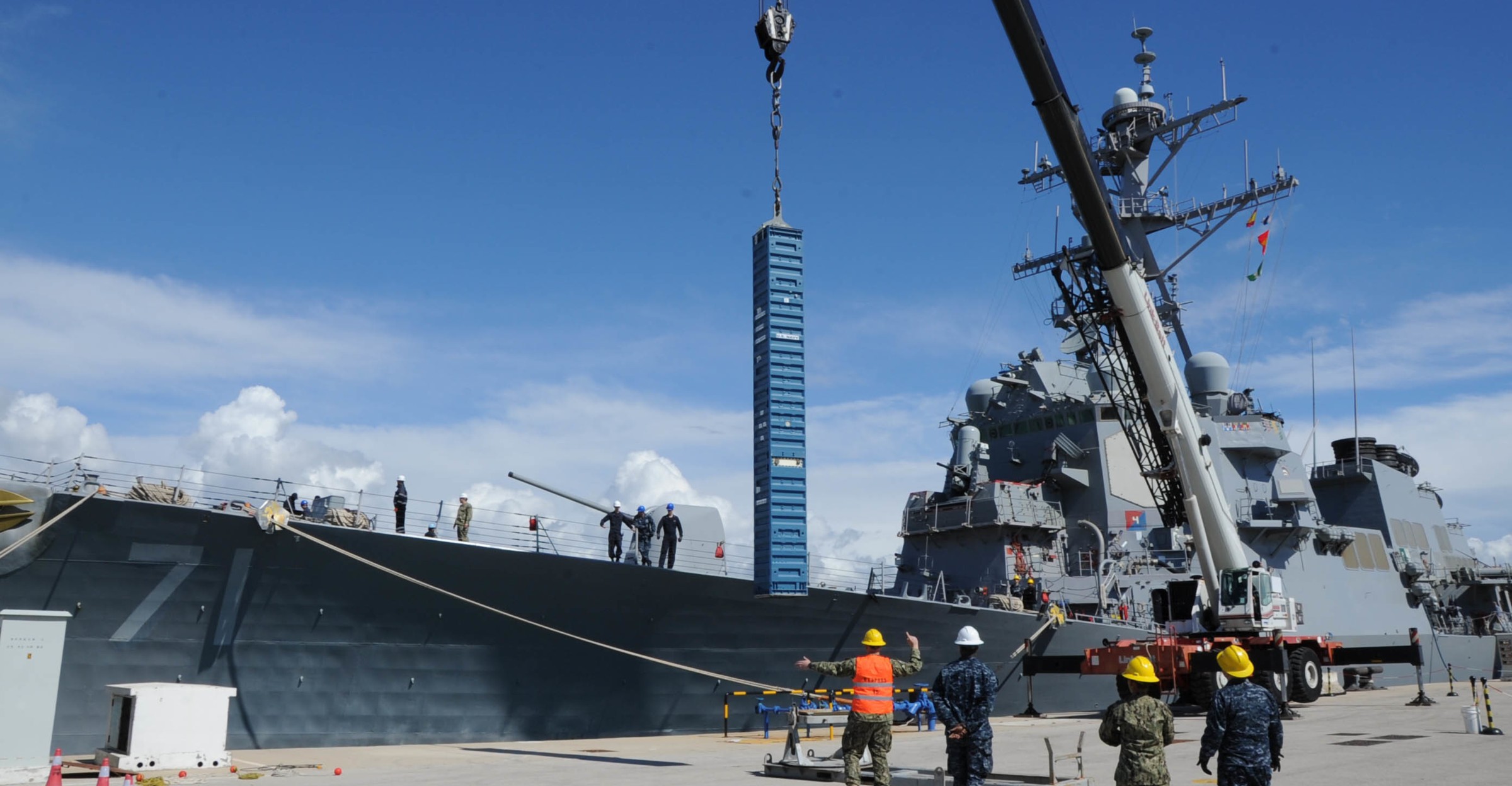 ddg-71 uss ross guided missile destroyer ordnance onload rota 111