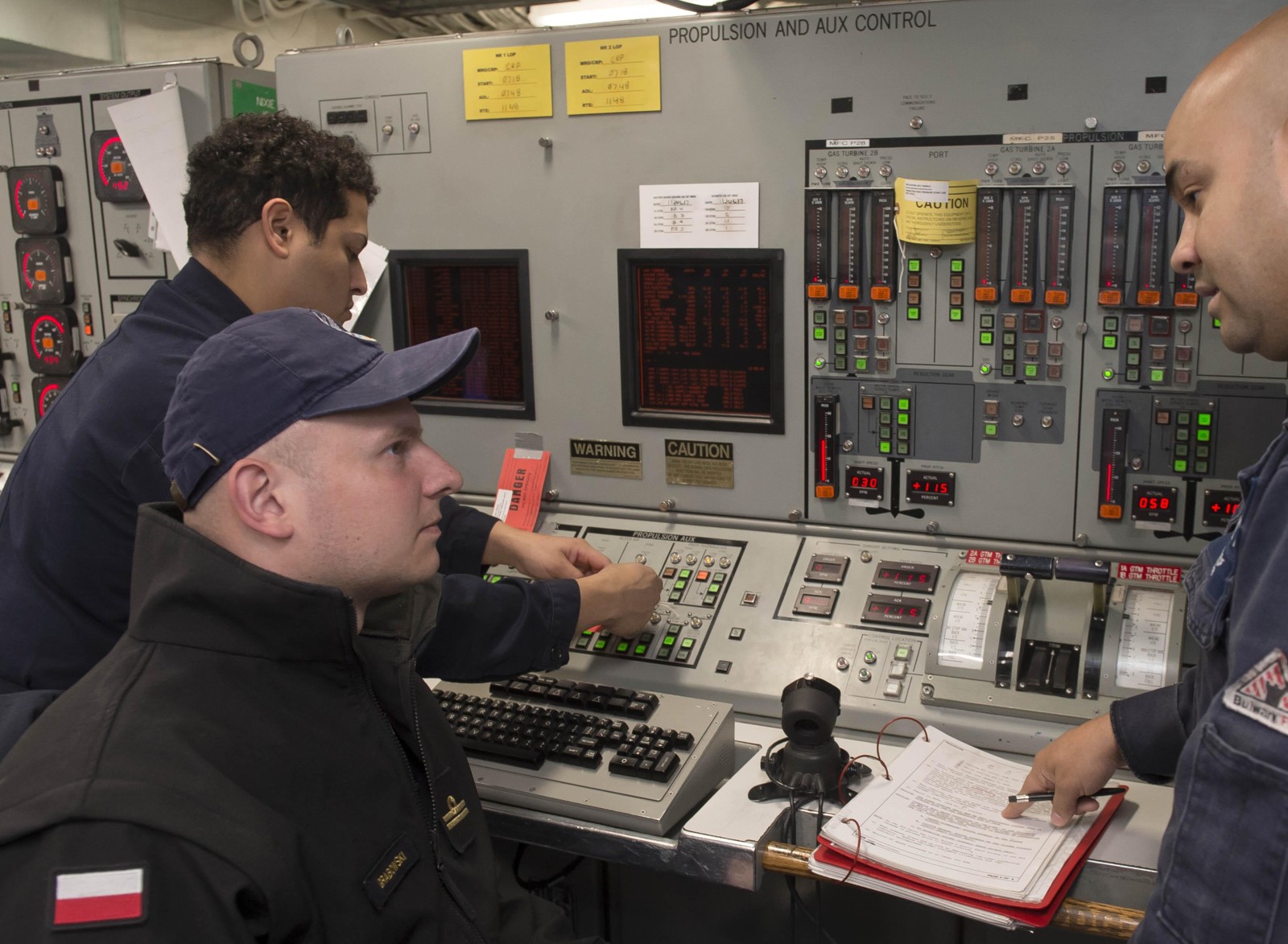 ddg-71 uss ross guided missile destroyer propulsion control room 115