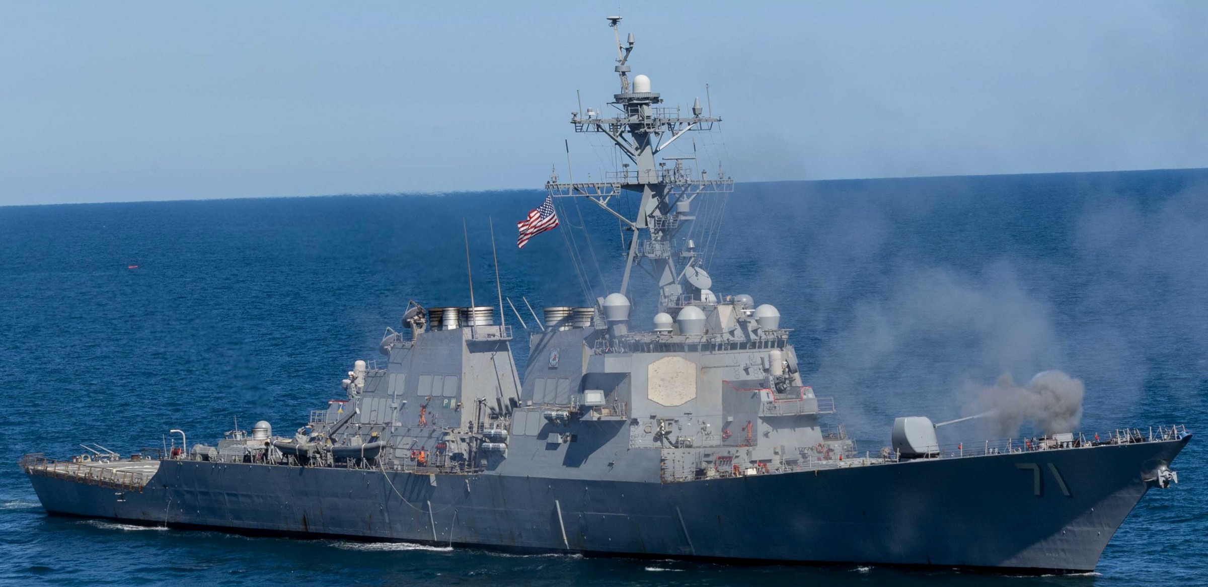 uss ross ddg-71 guided missile destroyer arleigh burke class aegis presidential review 2025 165