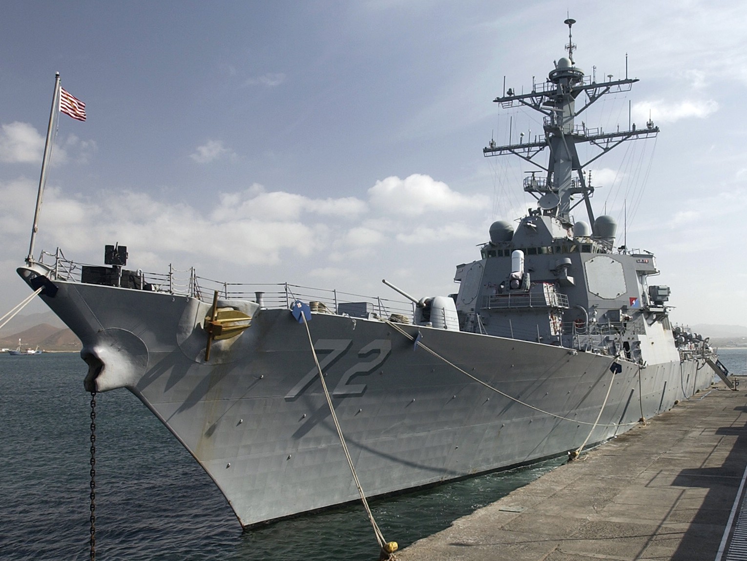 ddg-72 uss mahan guided missile destroyer arleigh burke class aegis bmd 35 mondelo cape verde