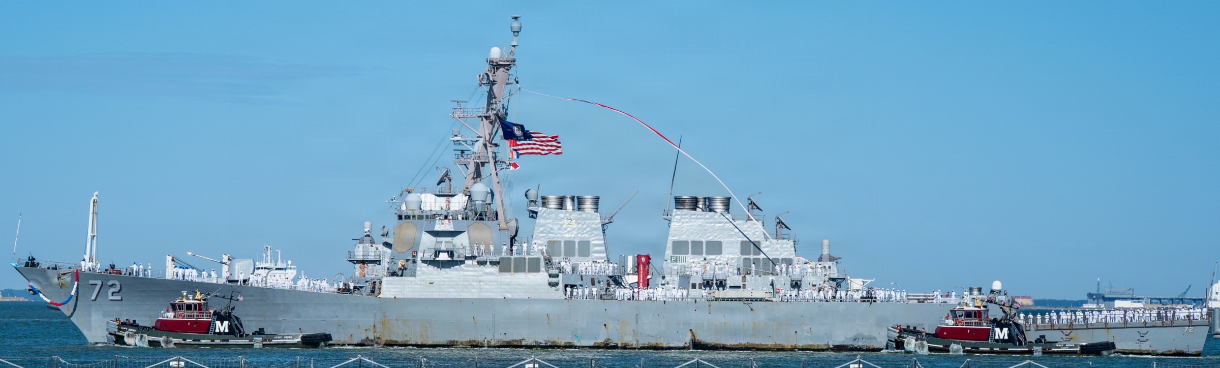 uss mahan ddg-72 guided missile destroyer returning norfolk virginia 11-month gerald r. ford csg march 2026
