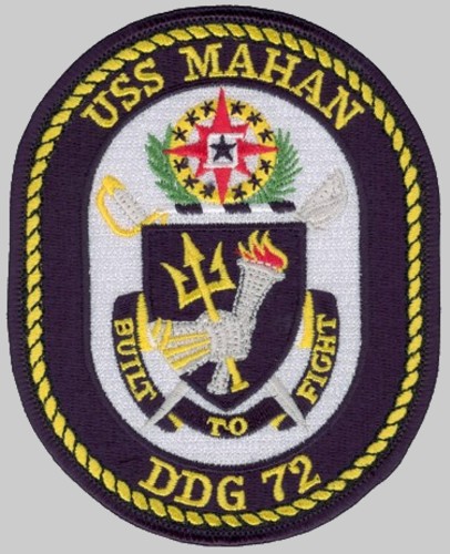 ddg-72 uss mahan crest insignia patch badge destroyer us navy 02p