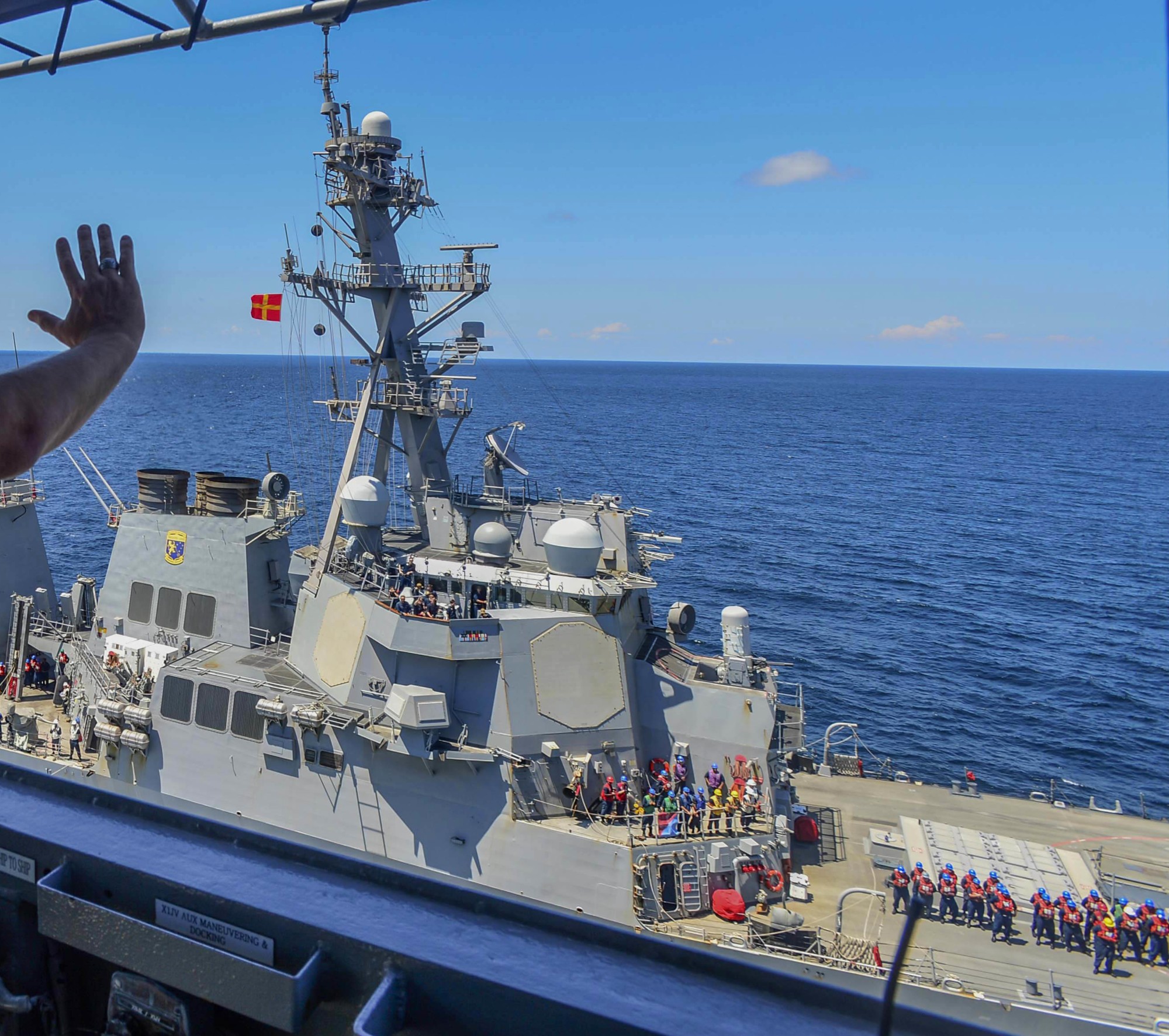 ddg-73 uss decatur guided missile destroyer arleigh burke class aegis bmd 50 replenishment at sea ras