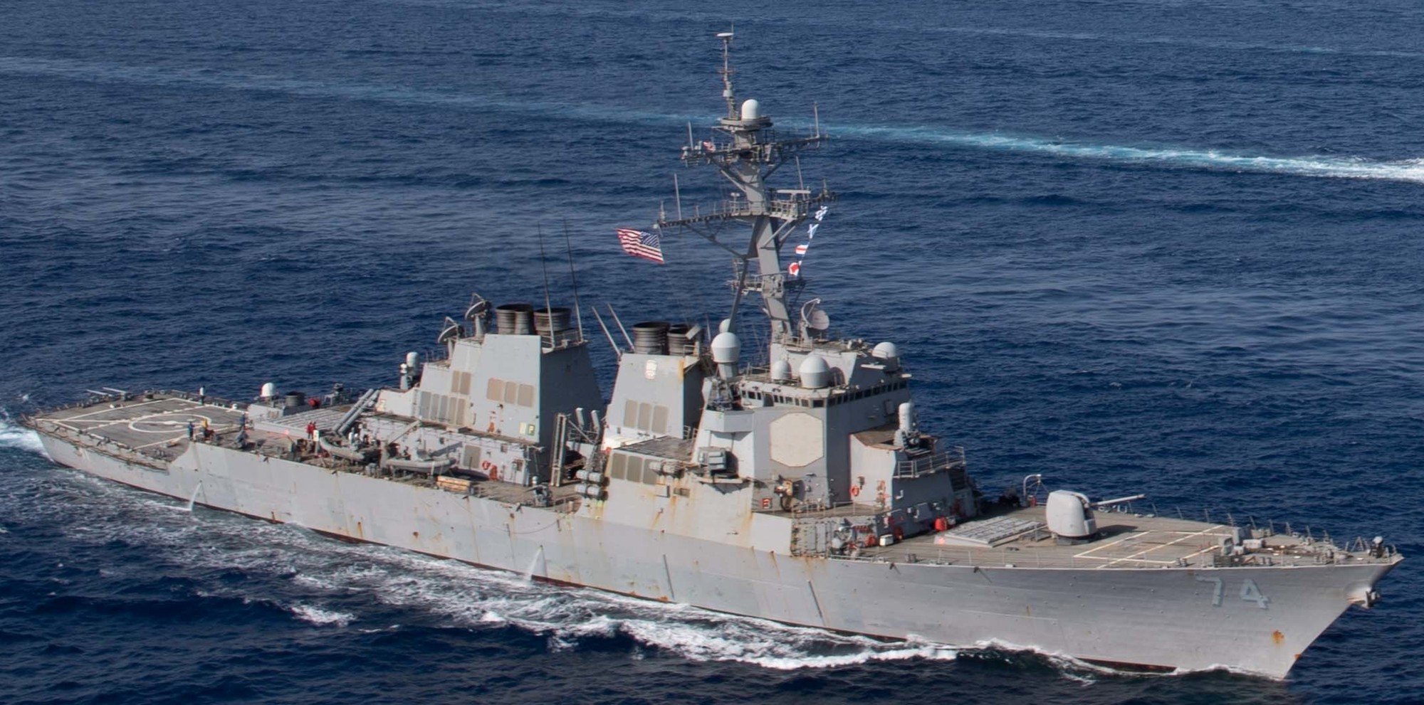 ddg-74 uss mcfaul guided missile destroyer arleigh burke class aegis us navy red sea 94