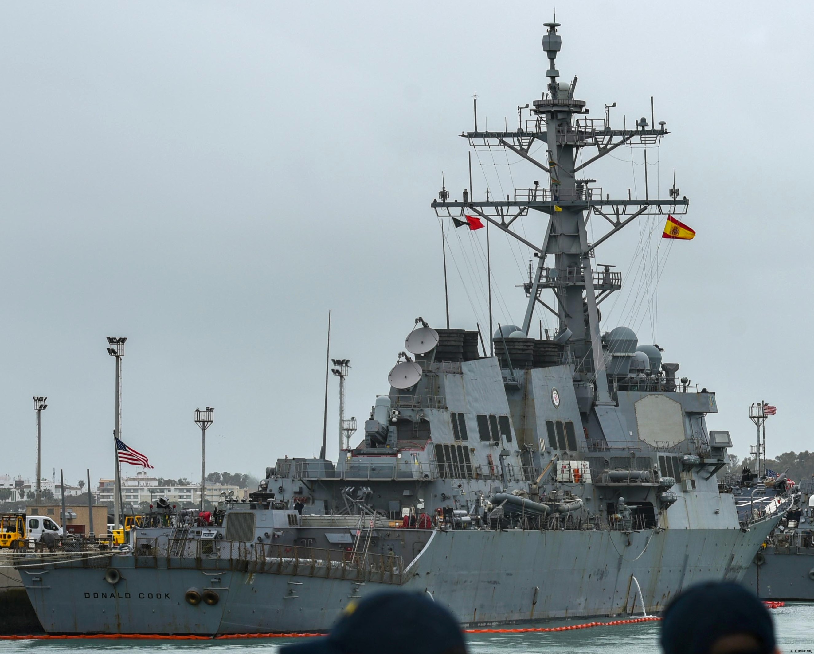 ddg-75 uss donald cook guided missile destroyer arleigh burke class aegis 168 naval station rota spain