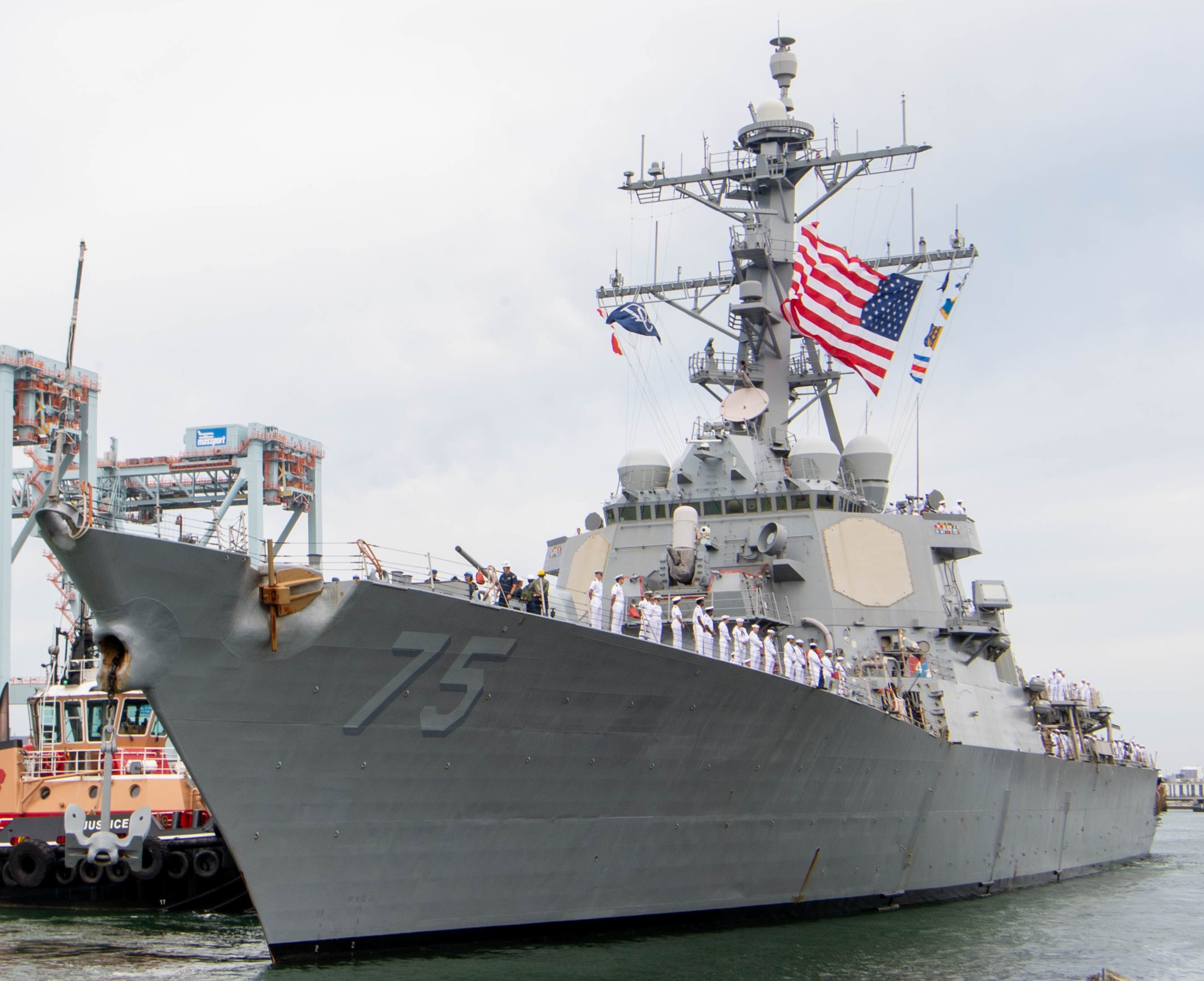 ddg-75 uss donald cook guided missile destroyer boston massachusetts july 2025