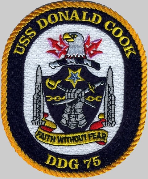 ddg-75 uss donald cook insignia patch crest destroyer us navy 03