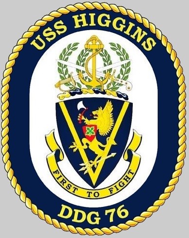 ddg-76 uss higgins insignia crest patch badge guided missile destroyer us navy 02x
