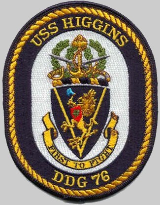 ddg-76 uss higgins insignia crest patch bdge destroyer us navy 02x