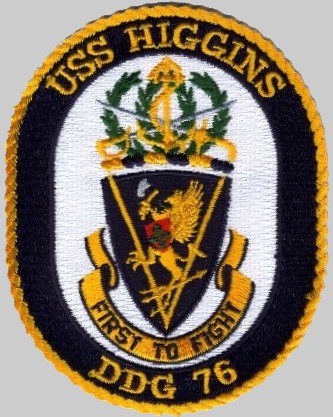 ddg-76 uss higgins insignia crest patch bdge destroyer us navy 03p