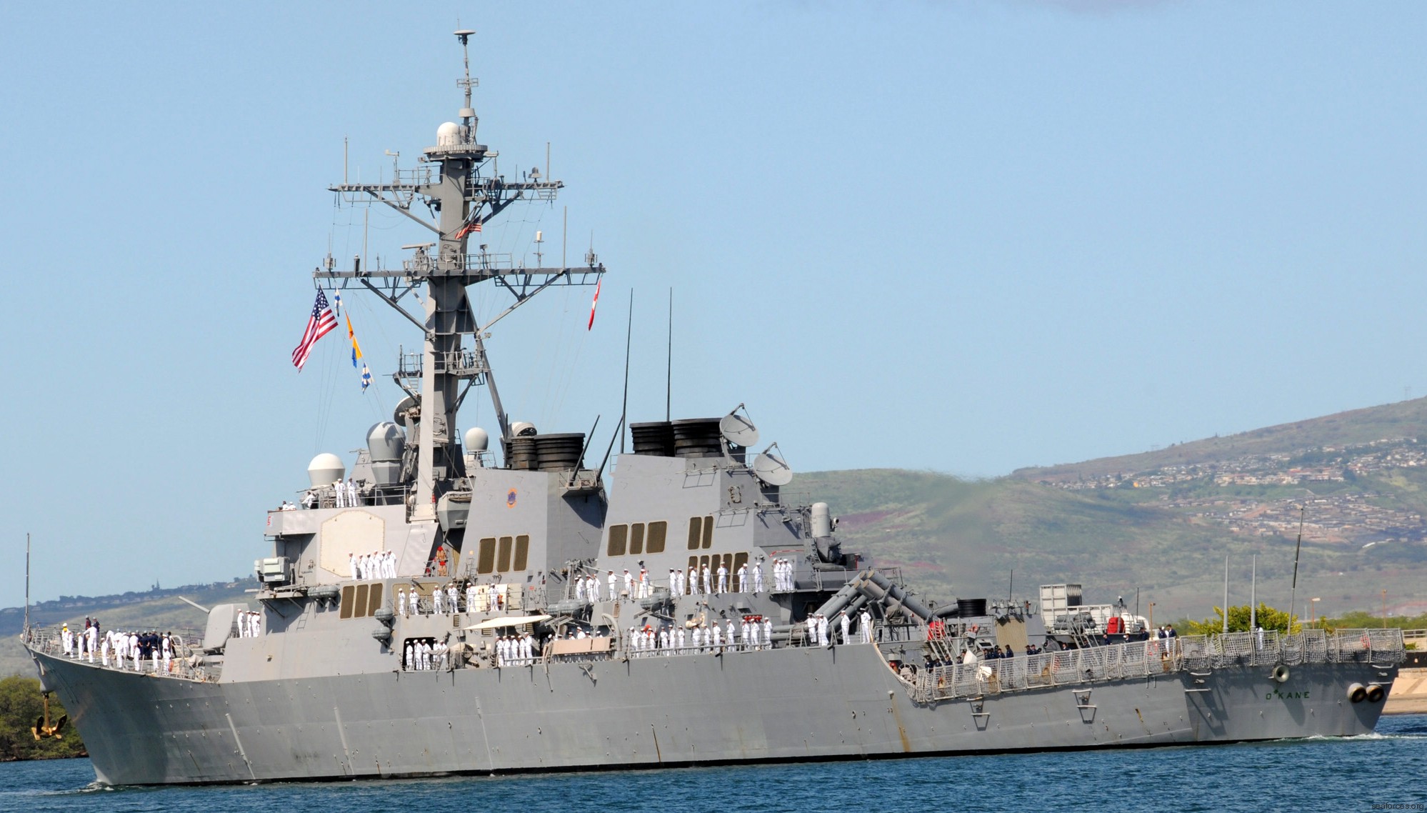 ddg-77 uss o'kane guided missile destroyer arleigh burke class navy aegis 39 naval station pearl harbor hawaii