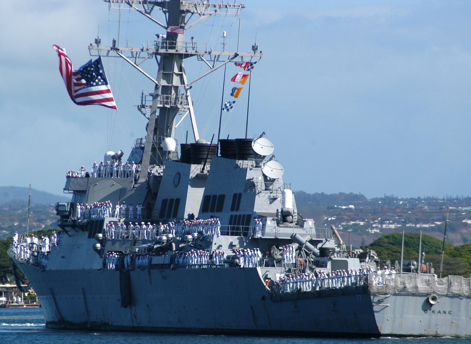 ddg-77 uss o'kane guided missile destroyer arleigh burke class navy aegis 56 naval station pearl harbor hawaii