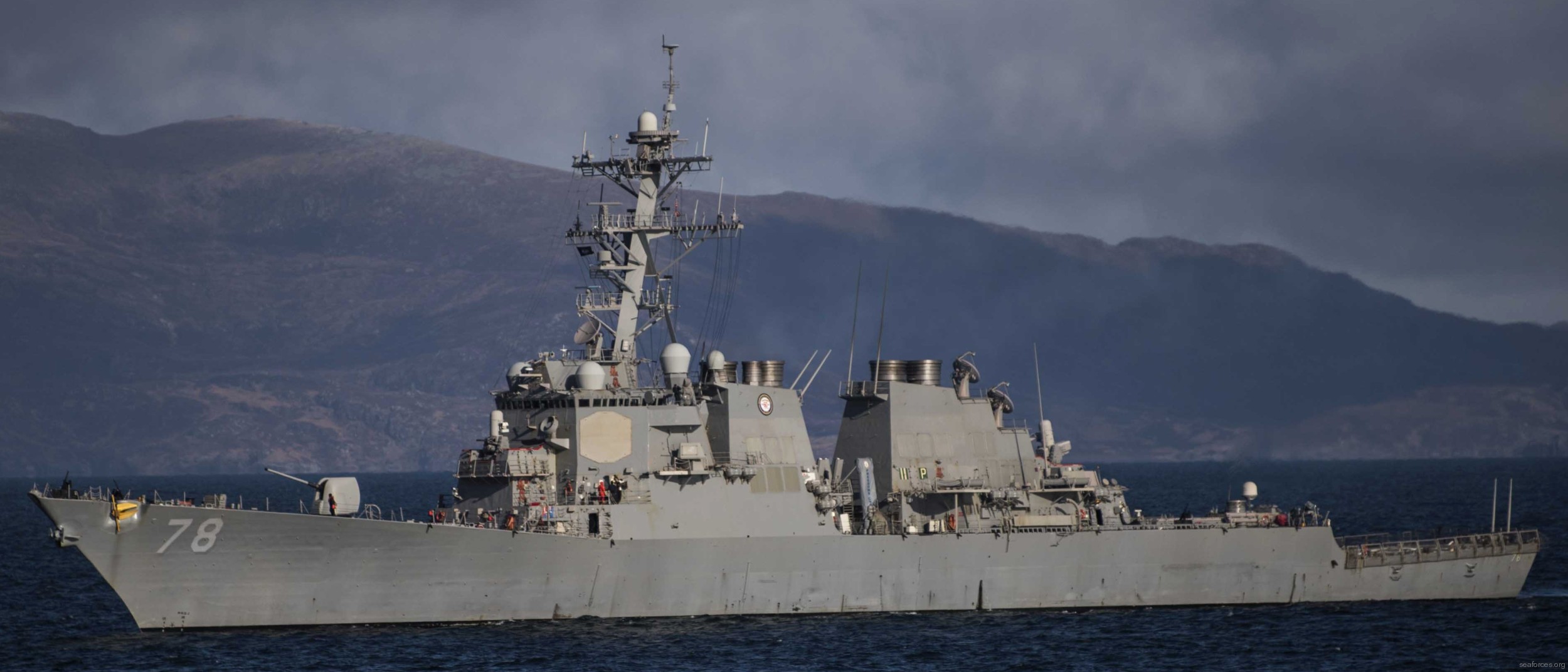 ddg-78 uss porter guided missile destroyer arleigh burke class aegis 20 north channel exercise joint warrior