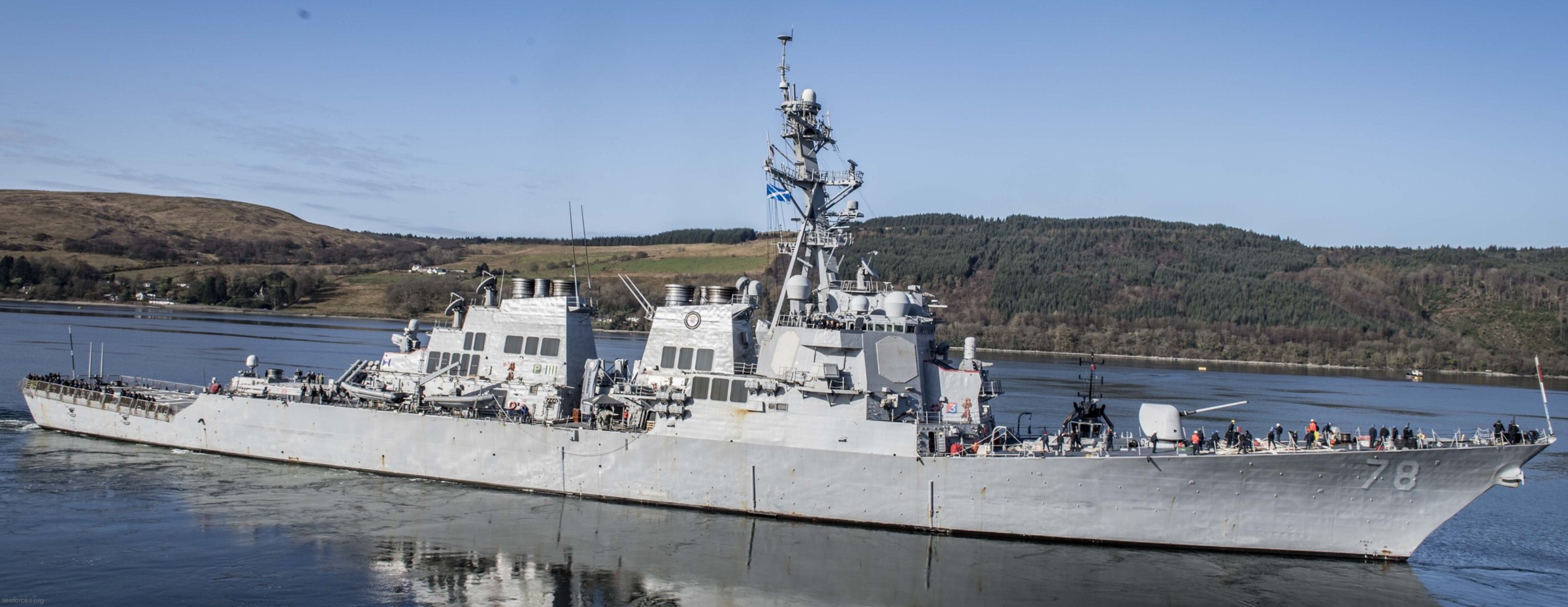 ddg-78 uss porter guided missile destroyer arleigh burke class aegis 23 hmnb clyde faslane scotland
