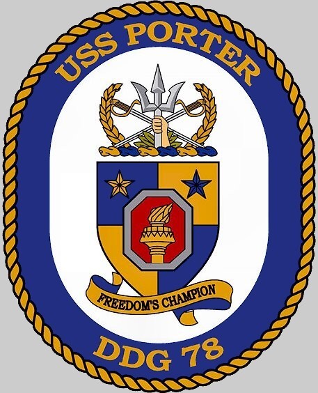 ddg-78 uss porter insignia crest patch badge destroyer us navy 03x