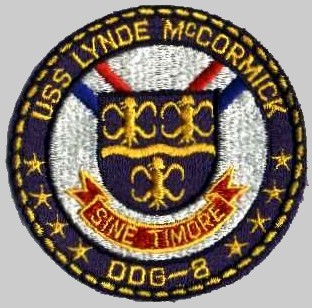 DDG-8 USS Lynde McCormick patch crest insignia