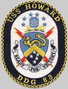 DDG-83 USS Howard patch crest insignia